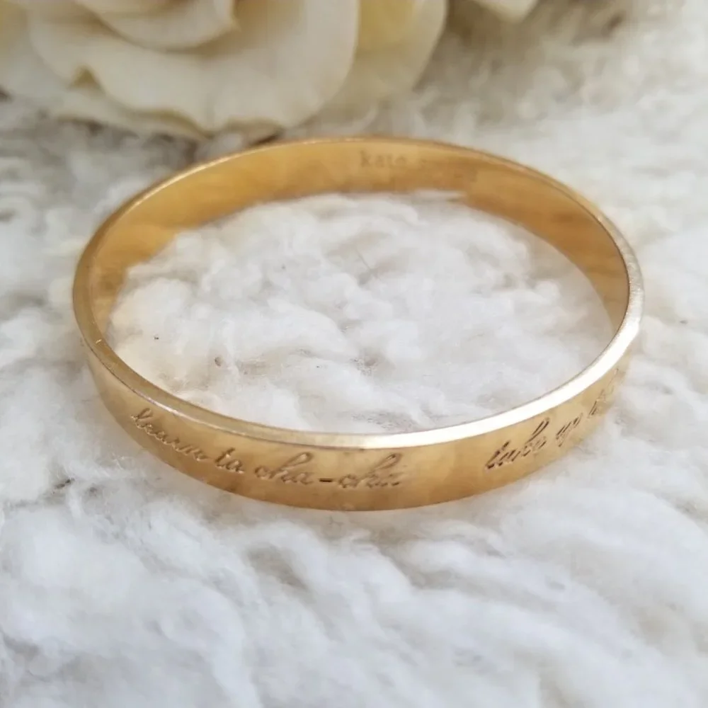 KATE SPADE NEW YORK This Year I Will Idiom Gold Bangle - Picture 8 of 12